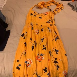 Yellow Urban outfitters sun dress
